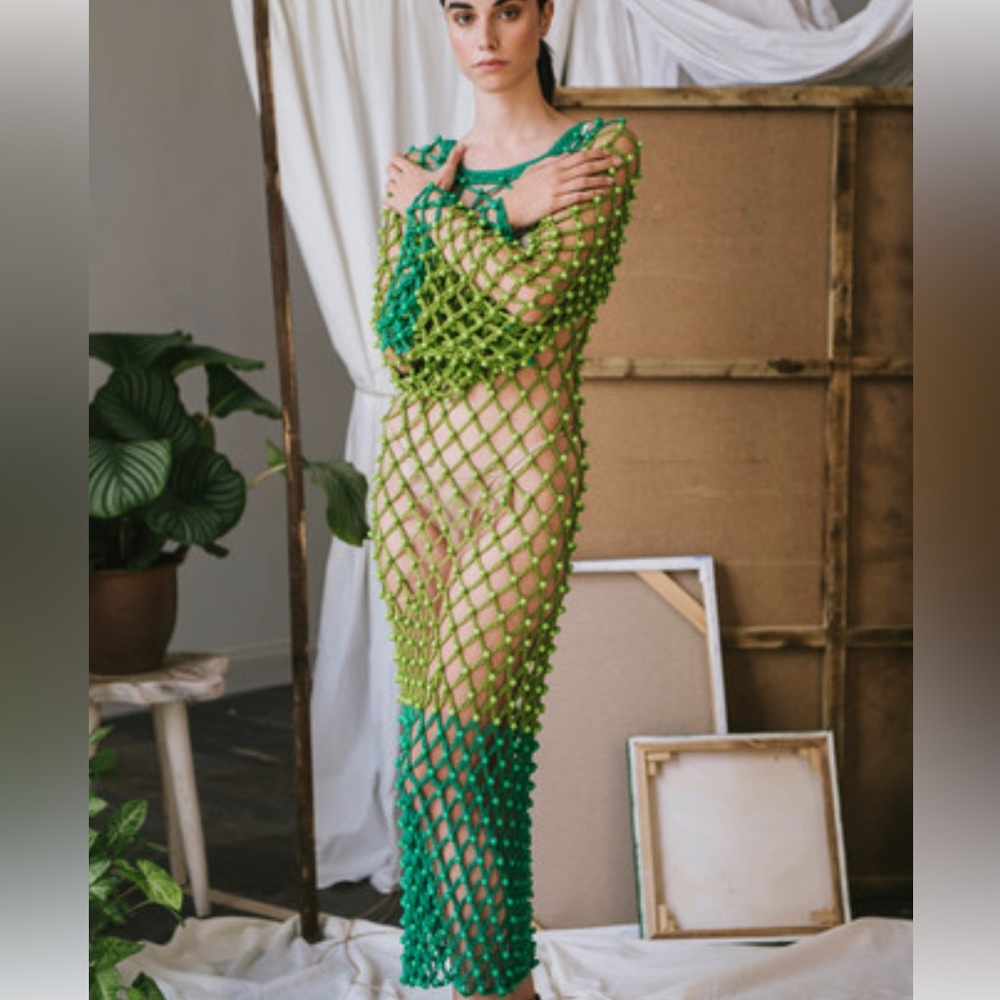 Celia B fishnet dress.